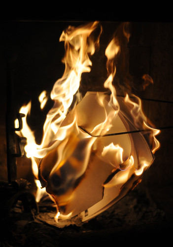 burning paper