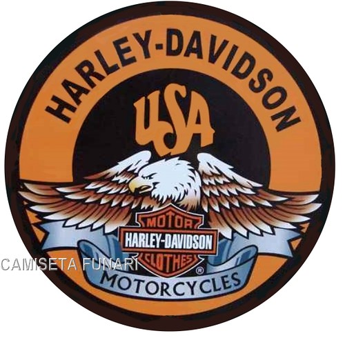 harley davidson logo arredondado aguia