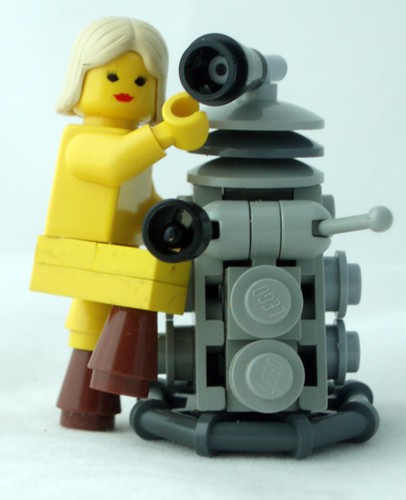 Lego Dalek and Lego Katy Manning