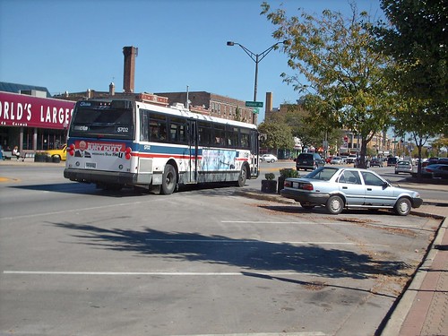 Eastbound CTA Flxible Metro transit bus on Cermak Road. Berwyn Illinois. Early October 2007. by Eddie from Chicago