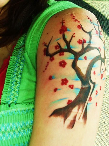 Tree of Life Lattoos for Women Cherry blossom tree tattoos on women arm