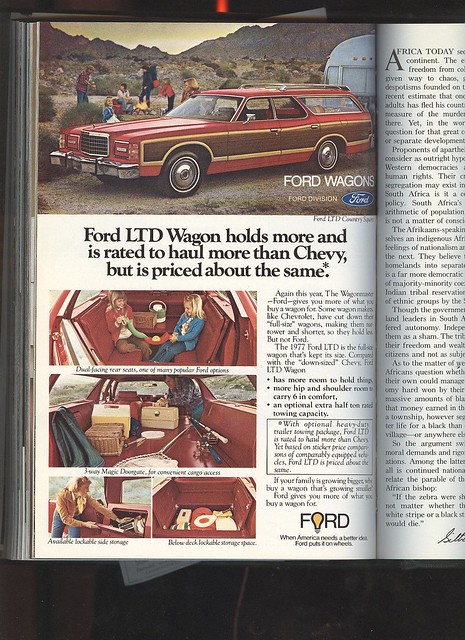 National Geographic Magazine vol 151 no 6 Jun 1977 Ford LTD Wagon