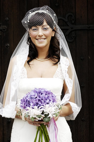Pronovia's elegant spanish style wedding dress with stunning antique lace
