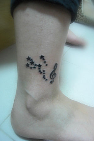 music star tattoo