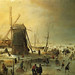 Avercamp, Henrick (1585-1634) - 1615c. Winter Scene with Skaters by a Windmill