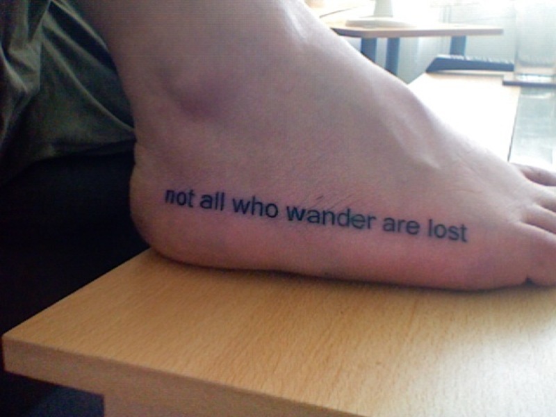 foot tattoos words