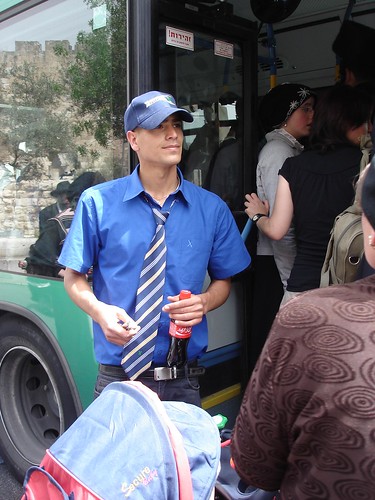 Modesty guard at rear door of bus