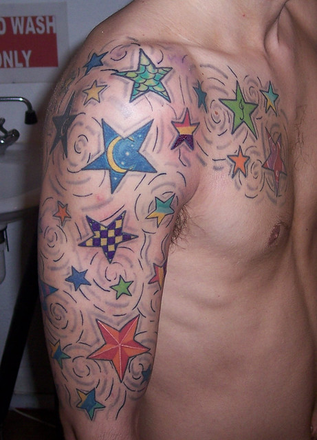 Stars Shoulder Tattoo