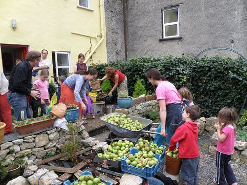community cider-making in Cloughjordan, Ireland (courtesy of Cloughjordan EcoVillage)