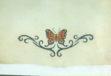 Tribal   Tattoos on Tribal Tattoo With Butterfly On Lower Back   Flickr   Photo Sharing