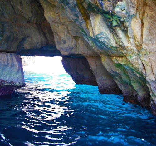 Inside a Cave, The Blue Grotto, near Wied iz Zurrieq, Malta