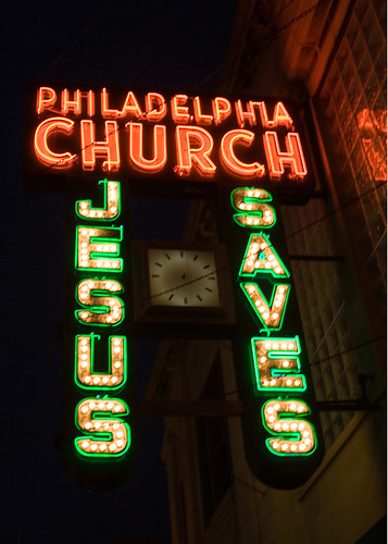 Philadelphia Church neon sign by William 74