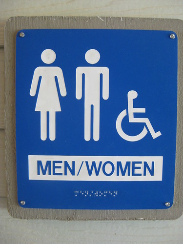 Unisex restroom sign