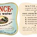 Vintage label - Pence Spring Water