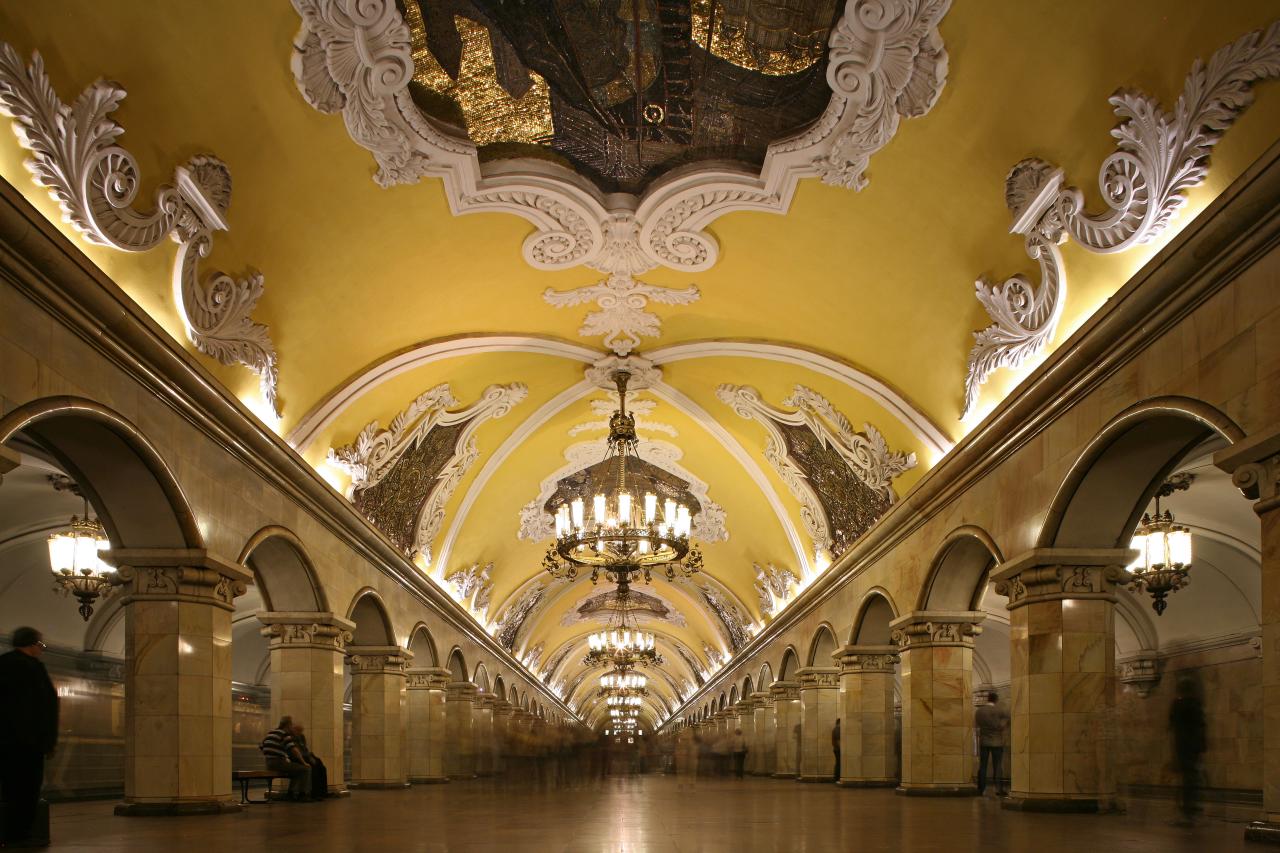 A. V. Shchusev, Komsomolskaia Metro Station (Circle line), Moscow. Opened in 1952.