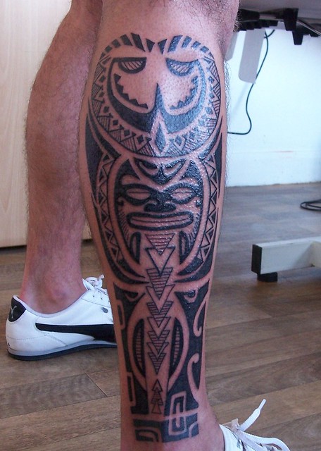Tribal Leg Tattoo Flickr Photo Sharing 456x640px