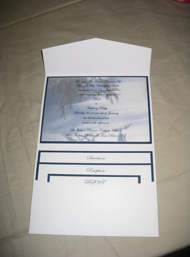 Winter wedding invitation My friend Angela has a business making handmade 