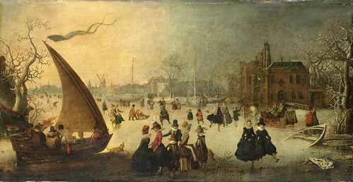 010-Paisaje con un canal congelado y patinadores, Adam van Breen, 1611-Rijkmuseum