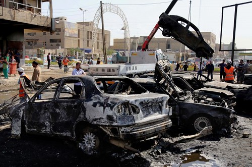 Damage from bomb blasts in Baghdad, Iraq. Since the United States withdrawal nearly two years ago the situation has continued to deteriorate. by Pan-African News Wire File Photos
