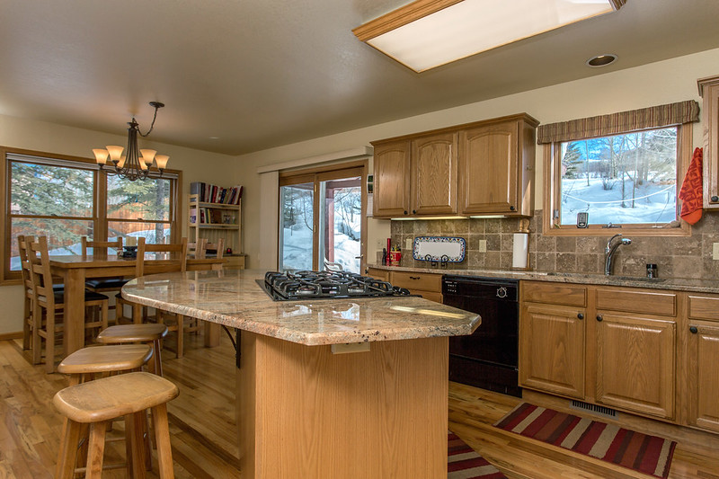 granite countertops, open kitchen, Steamboat home for sale