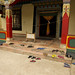 Monks flip-flops removed for the prayer
