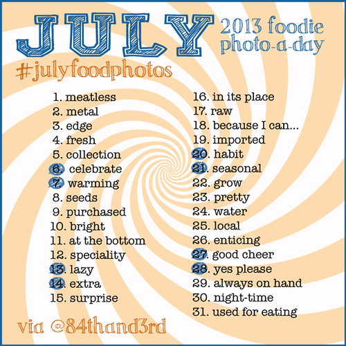 July 2013 Foodie Photo-a-Day #julyfoodphotos
