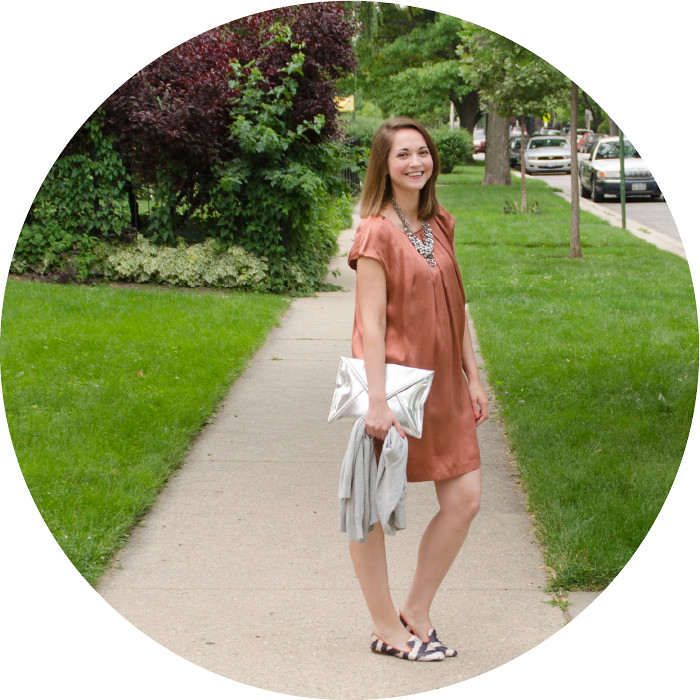 july blog post, what to wear to a pig roast, orange dress with flats, silk dress for daytime
