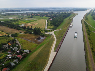 Kite Above the Magdeburg Water Bridge