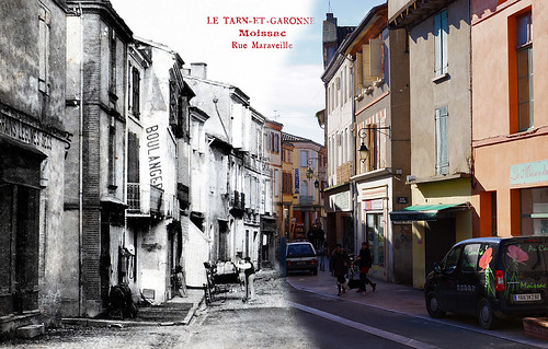 Rue Malaveille (Porte Malaveille) ... Now and Then ... by Curufinwe - David B.