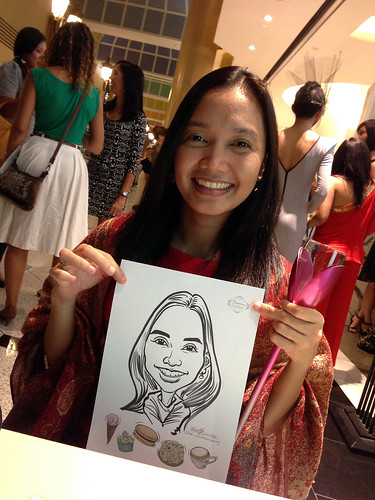 caricature live sketching for Francisca