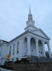 Typisch witte kerk, zoals zo vaak in New England
