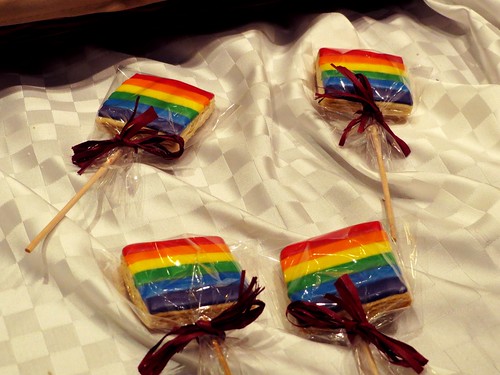 Gay pride flag cookies