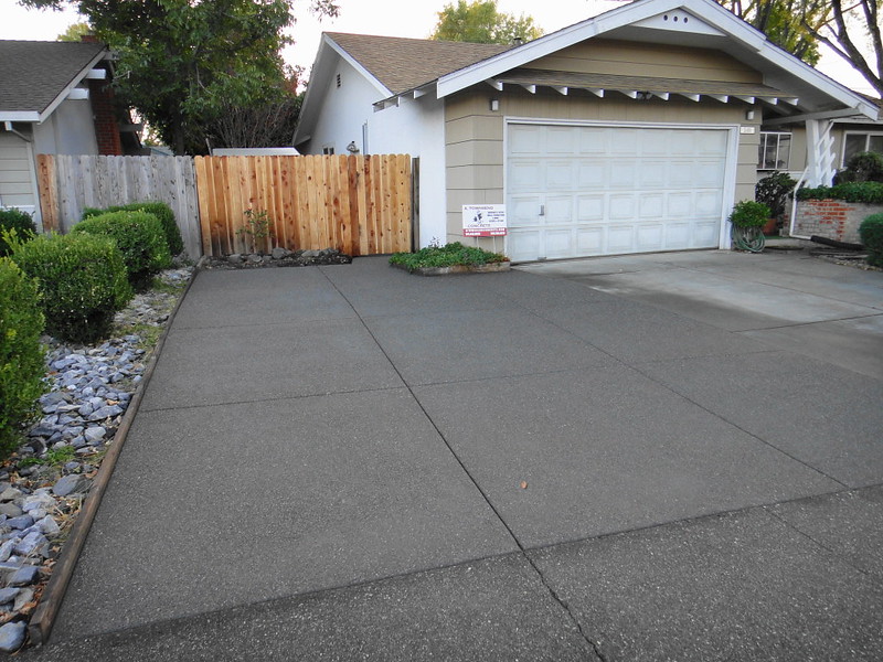 Sand Wash Exposed Aggregate Driveway Extension In Vacaville
