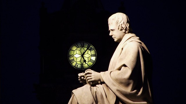 Sir Walter and the Balmoral Clock, winter evening