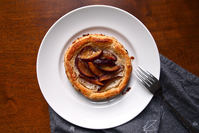Plum and rosemary galette