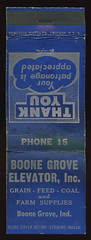 Boone Grove, Indiana - Matchcovers and Matchboxes