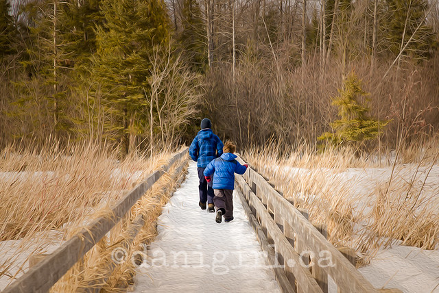 outdoor portrait of brothers on the jack pine trail in winter
