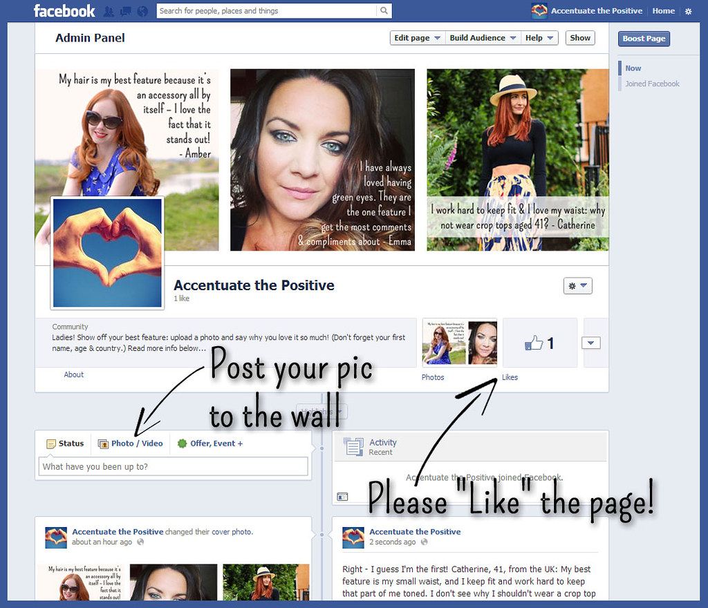Screenshot - Accentuate the Positive Facebook page
