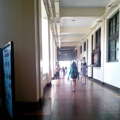 Flashback Friday and grad school memories: Back at the hallway of UPD Benitez Hall.