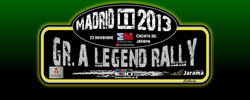 Placa del 2º Rally Legend Grupo A