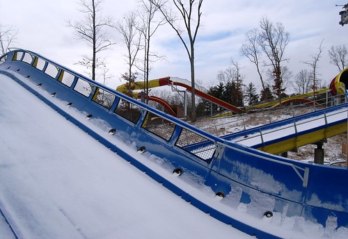 Mammoth water coaster is a snow coaster after today's flurries!