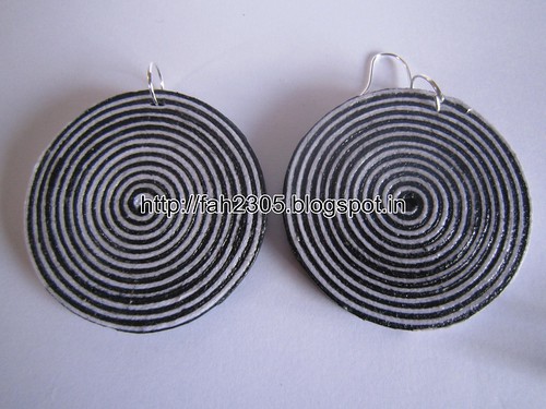 Handmade Jewelry - Paper Quilling Disk Earrings (13) by fah2305