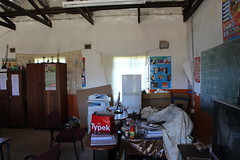 Mqolombeni Primary School - meeting in the principal's "office"