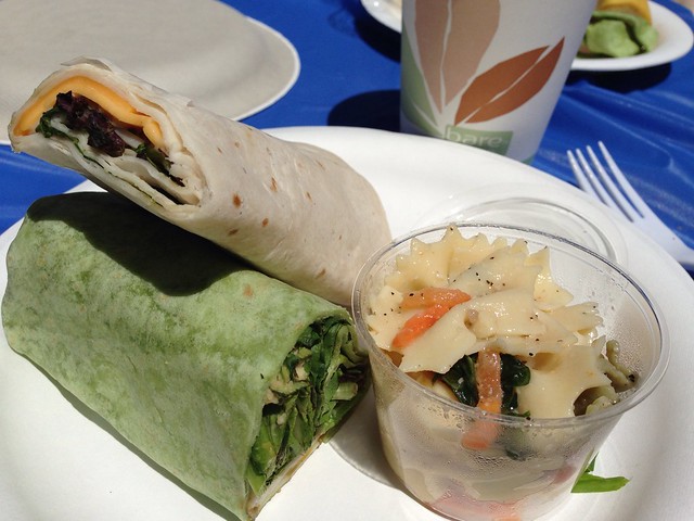 Lunch at La Honda Center. Turkey/Veggie wraps.