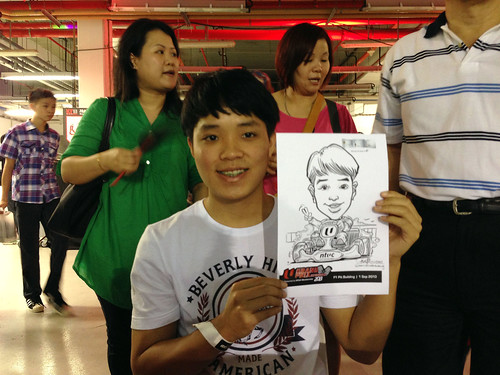 caricature live sketching for NTUC U Grand Prix Experience 2013 - 39