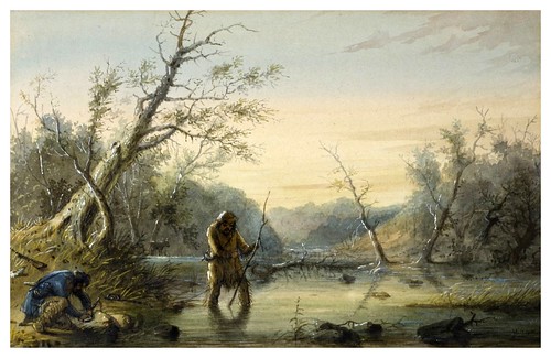 020-Tramperos cazando castores-Alfred Jacob Miller-1858-1860-Walters Art Museum