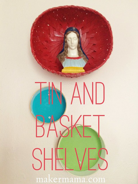Tin and Basket Shelves
