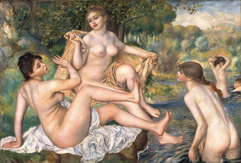 'The Great Bathers ' Pierre-Auguste Renoir ( French 1841-1919) Oil on canvas , circa 1884-87. Philadelphia Museum of Art.