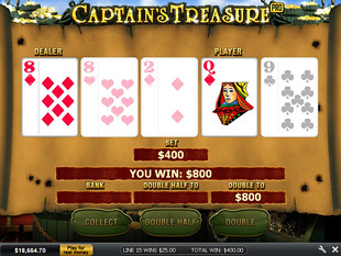 free Captain's Treasure Pro gamble feature prize