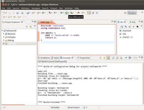 Ubuntu 12.04 Eclipse New C++ Project 9